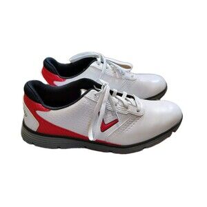 Callaway Balboa Golf Shoes Mens 10 White Red Spikeless Athletic Comfort